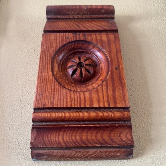 Carved Wooden Wall Decor in Warm Brown - Picture 1 of 9